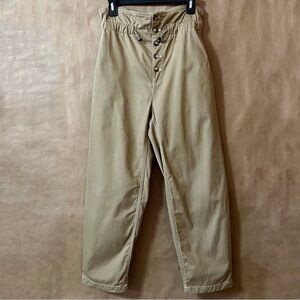 Urban Outfitters | Terra High-Waisted Paperbag Pants Button Fly Trousers Size S